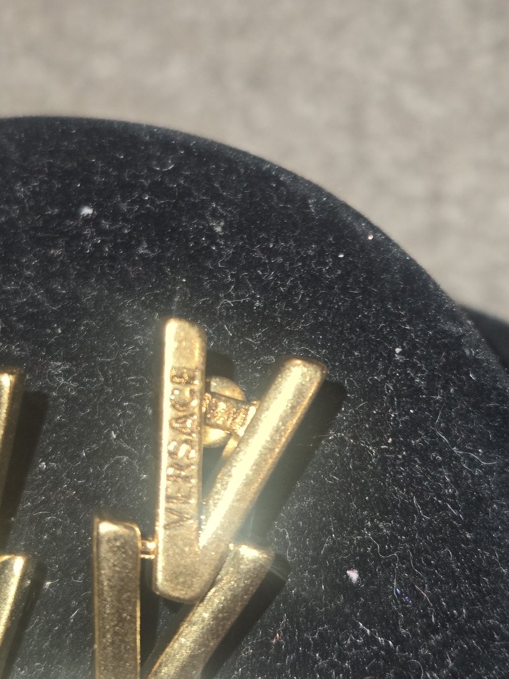 Versace Gold V-Logo Drop Earrings - Gold - Picture 3 of 8